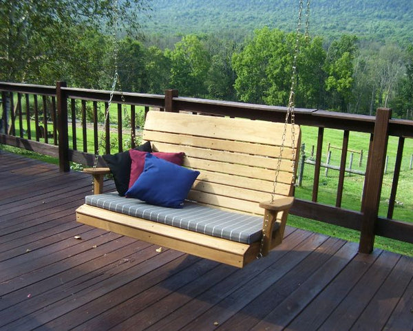 Highback Swing Bench in Pine Wood