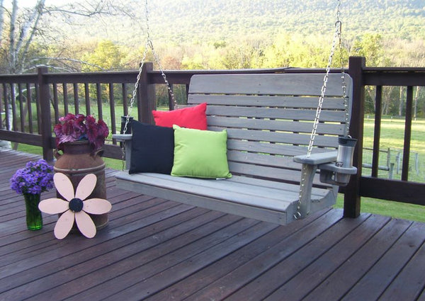 Highback Swing Bench in Pine Wood