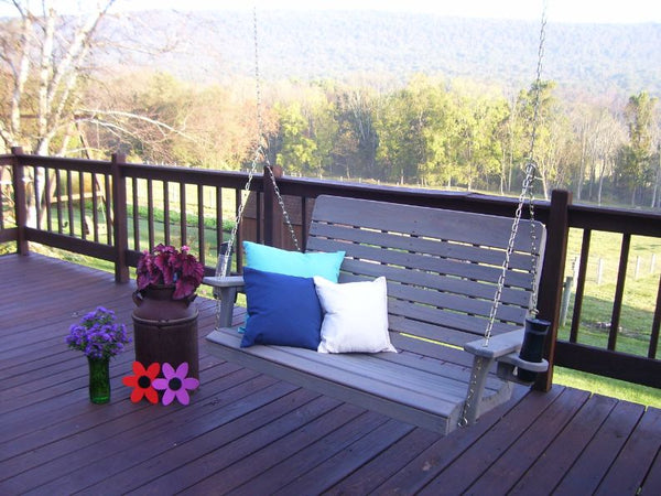 Highback Swing Bench in Pine Wood