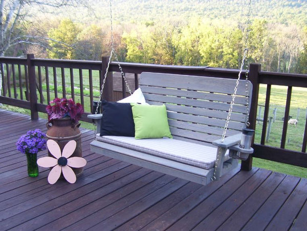 Highback Swing Bench in Pine Wood