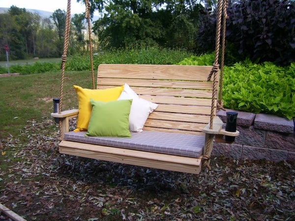 Highback Swing Bench in Pine Wood