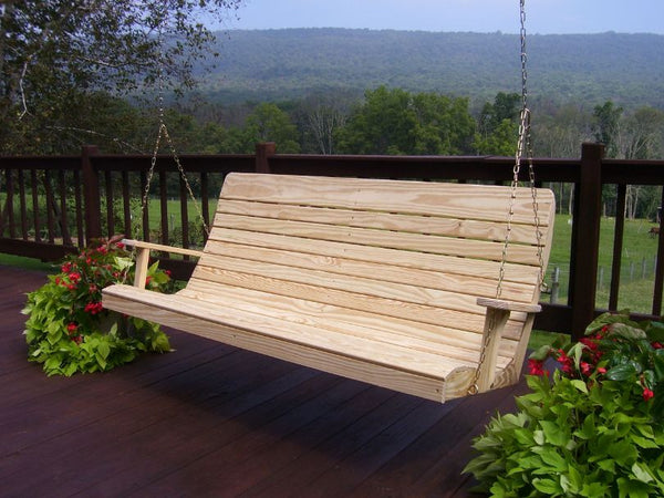 Highback Swing Bench in Pine Wood