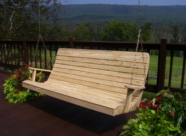 Highback Swing Bench in Pine Wood