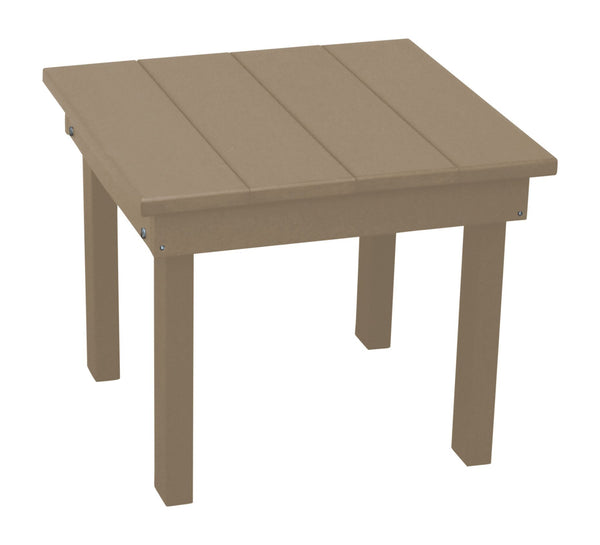 Square Hampton Small End Table in HDPE Poly Lumber