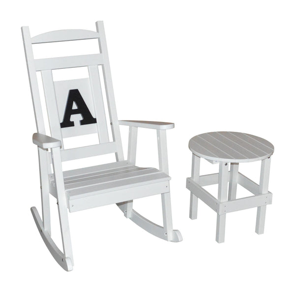 Classic Rocker Chair in HDPE Poly w/ Monogram