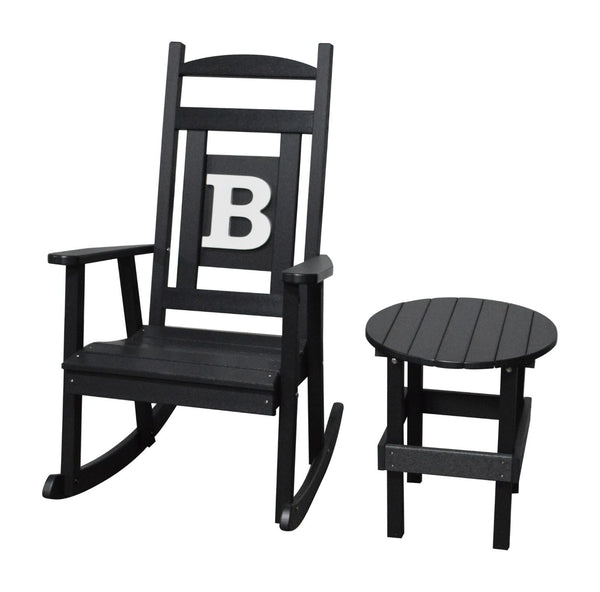 Classic Rocker Chair in HDPE Poly w/ Monogram