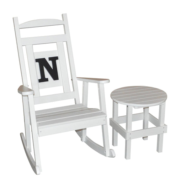 Classic Rocker Chair in HDPE Poly w/ Monogram