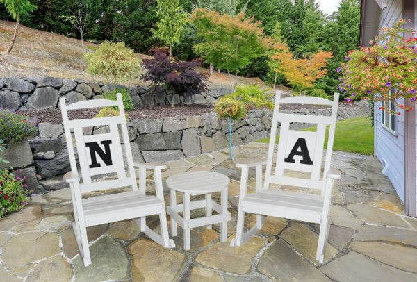 Classic Rocker Chair in HDPE Poly w/ Monogram