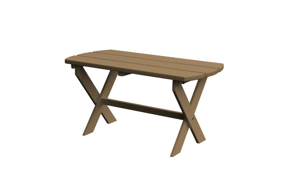 Folding Oval Coffee Table in HDPE Poly