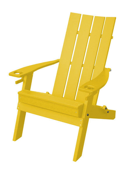 Hampton Folding Adirondack Chair w/ Cupholders in HDPE Poly