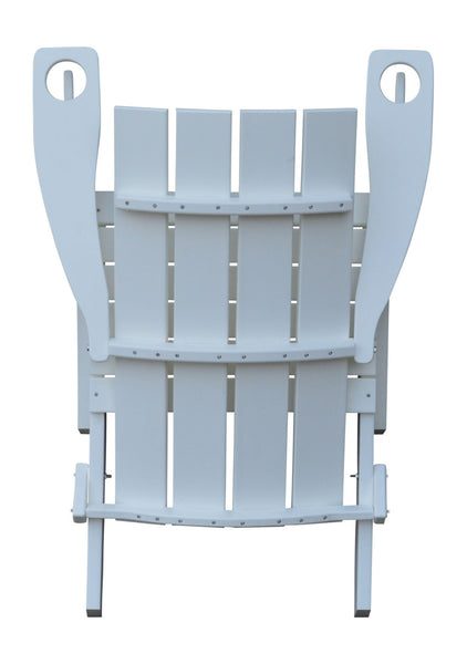 Hampton Folding Adirondack Chair w/ Cupholders in HDPE Poly