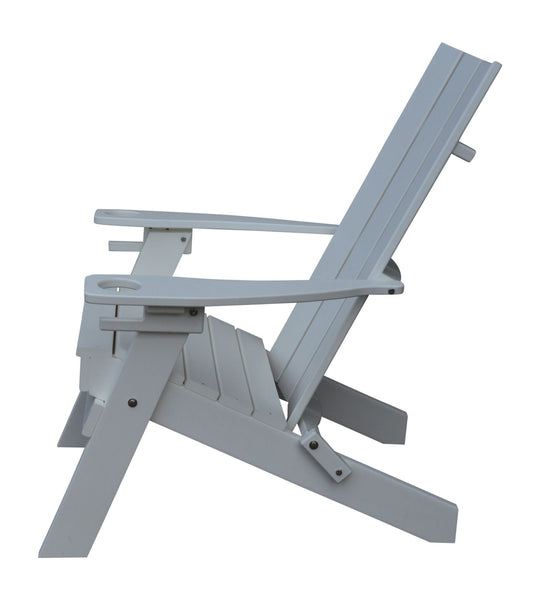 Hampton Folding Adirondack Chair w/ Cupholders in HDPE Poly