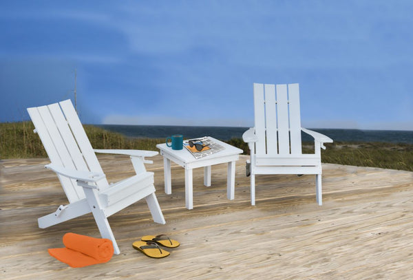Hampton Folding Adirondack Chair w/ Cupholders in HDPE Poly