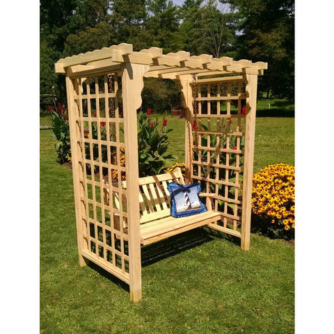 Lexington Arbor & Swing in Pine Wood - Buy Online at dailyhubess.shop