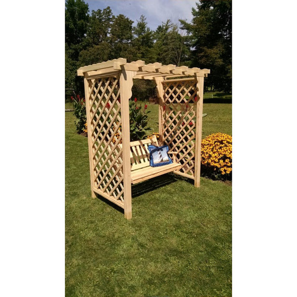 Covington Arbor & Swing in Cedar - Buy Online at dailyhubess.shop