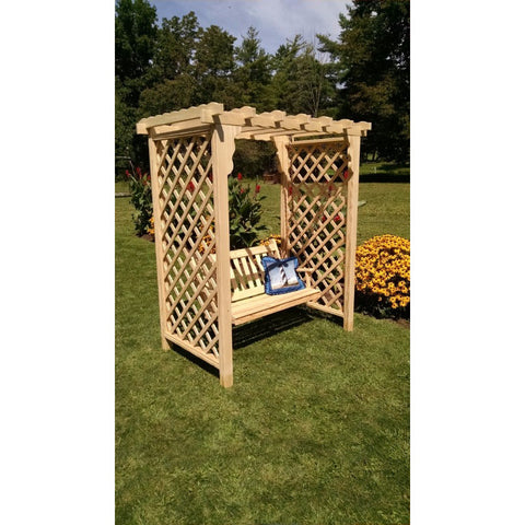 Covington Arbor & Swing in Cedar - Buy Online at dailyhubess.shop