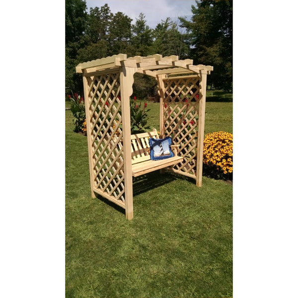 Jamesport Arbor & Swing in Pine Wood - Buy Online at dailyhubess.shop