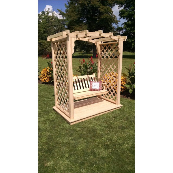 Jamesport Arbor w/ Deck & Swing in Pine - Buy Online at dailyhubess.shop