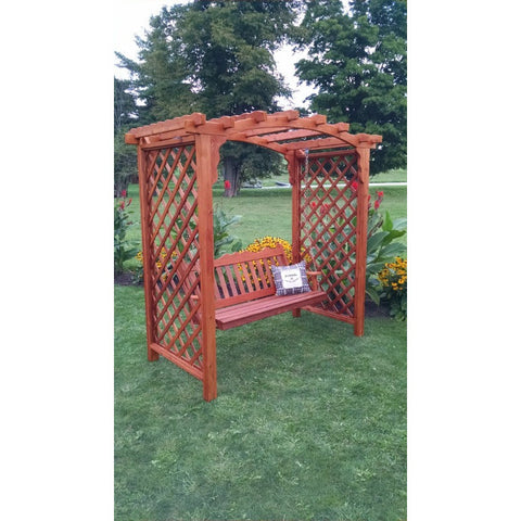 Jamesport Arbor & Swing in Cedar - Buy Online at dailyhubess.shop
