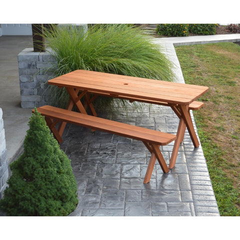 Cross-leg Table & 2 Benches in Cedar - Buy Online at dailyhubess.shop
