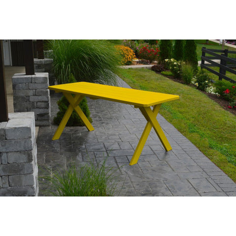 Cross-leg Table in Yellow Pine Wood - Buy Online at dailyhubess.shop