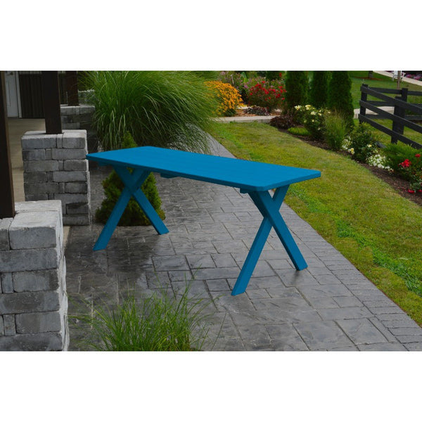Cross-leg Table in Yellow Pine Wood - Buy Online at dailyhubess.shop