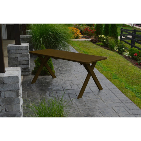 Cross-leg Table in Yellow Pine Wood - Buy Online at dailyhubess.shop