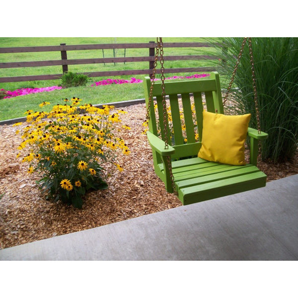 2 Ft. Wide Traditional English Chair Swing in Yellow Pine - Buy Online at dailyhubess.shop