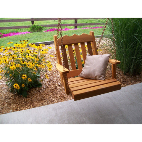 Wooden Hanging Chair Swing Bench Cedar Many Widths - Buy Online at dailyhubess.shop