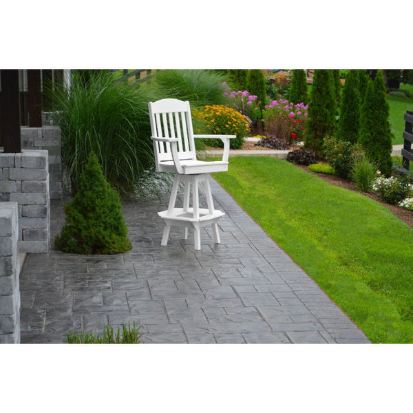 Outdoor Swivel Bar Chair w/ Arms HDPE Poly - Buy Online at dailyhubess.shop