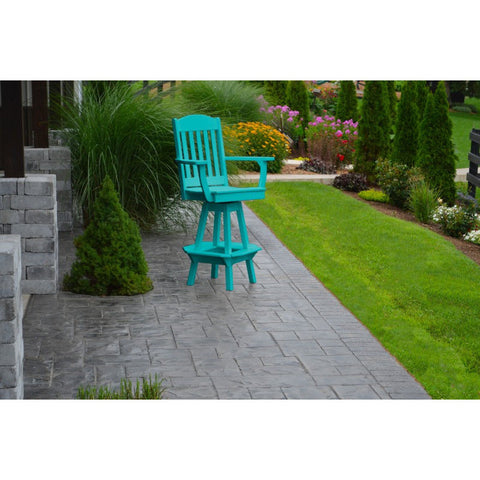 Outdoor Swivel Bar Chair w/ Arms HDPE Poly - Buy Online at dailyhubess.shop