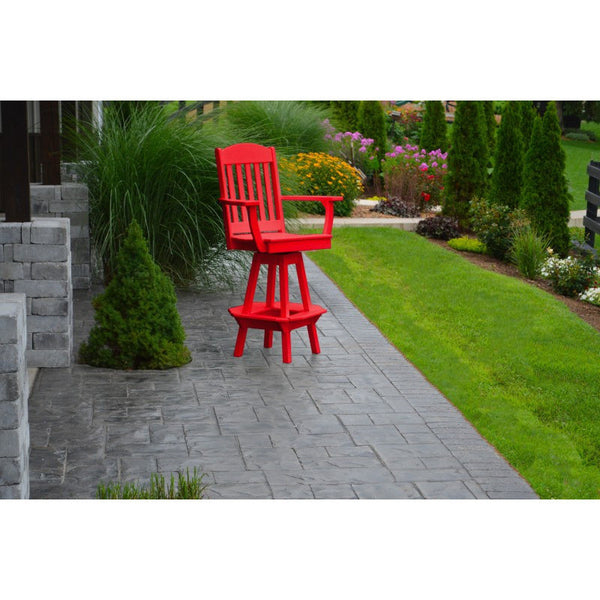 Outdoor Swivel Bar Chair w/ Arms HDPE Poly - Buy Online at dailyhubess.shop