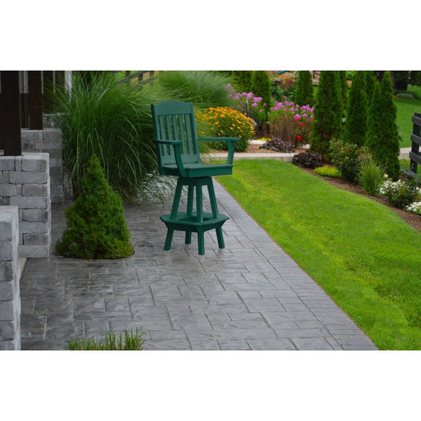 Outdoor Swivel Bar Chair w/ Arms HDPE Poly - Buy Online at dailyhubess.shop