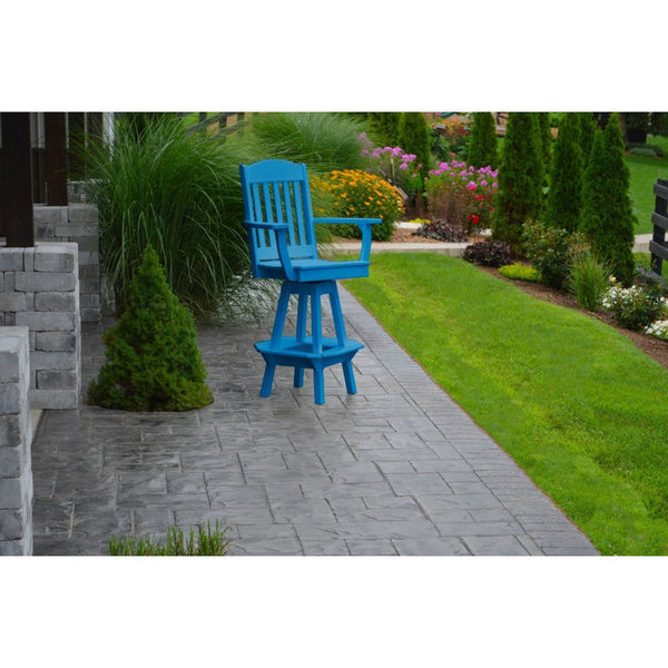 Outdoor Swivel Bar Chair w/ Arms HDPE Poly - Buy Online at dailyhubess.shop