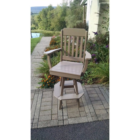 Traditional Swivel Bar Chair w/ Arms HDPE Poly - Buy Online at dailyhubess.shop