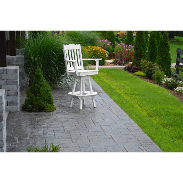 Royal Outdoor Swivel Bar Chair w/ Arms HDPE Poly - Buy Online at dailyhubess.shop