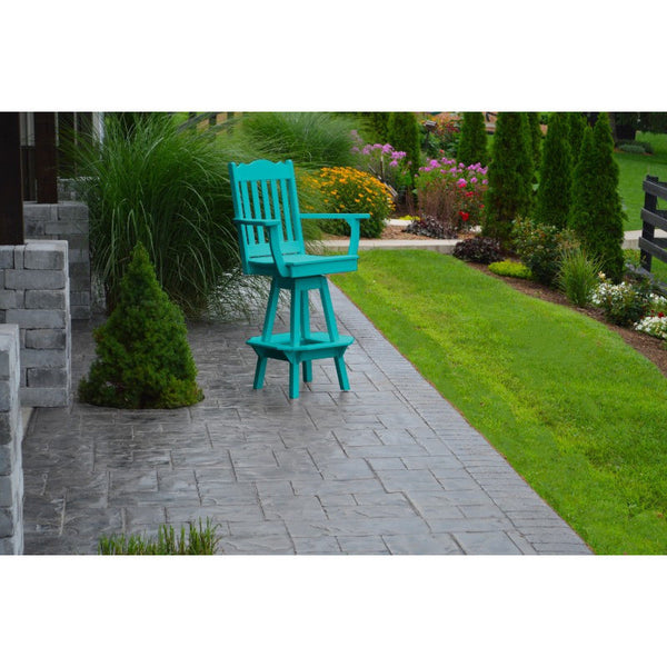 Royal Outdoor Swivel Bar Chair w/ Arms HDPE Poly - Buy Online at dailyhubess.shop