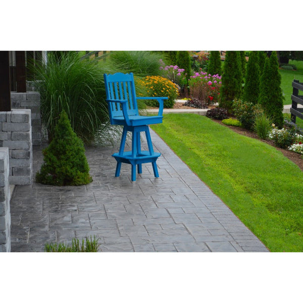 Royal Outdoor Swivel Bar Chair w/ Arms HDPE Poly - Buy Online at dailyhubess.shop