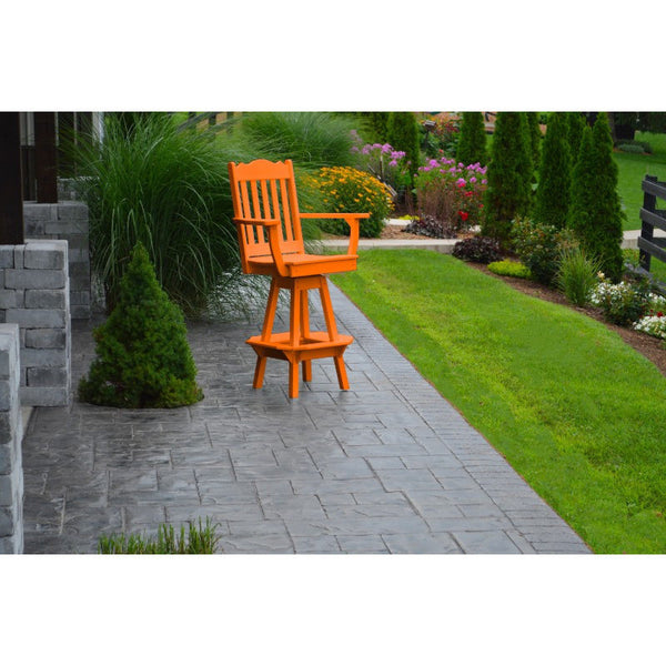 Royal Outdoor Swivel Bar Chair w/ Arms HDPE Poly - Buy Online at dailyhubess.shop