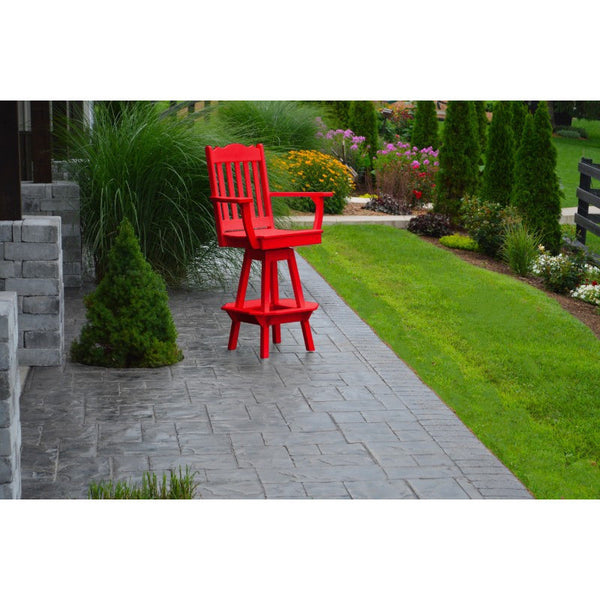 Royal Outdoor Swivel Bar Chair w/ Arms HDPE Poly - Buy Online at dailyhubess.shop