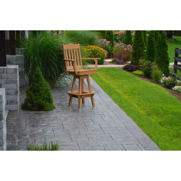 Royal Outdoor Swivel Bar Chair w/ Arms HDPE Poly - Buy Online at dailyhubess.shop
