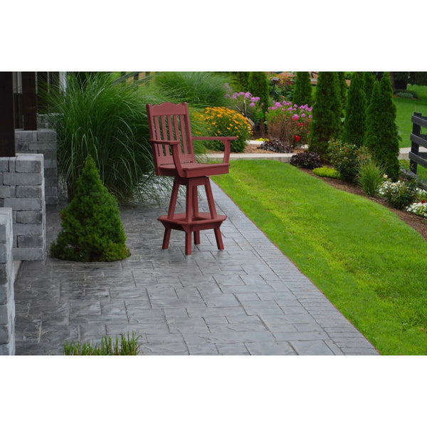 Royal Outdoor Swivel Bar Chair w/ Arms HDPE Poly - Buy Online at dailyhubess.shop