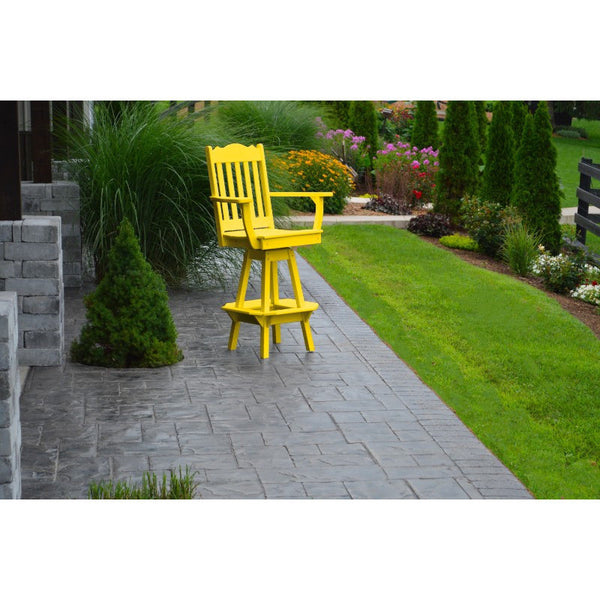 Royal Outdoor Swivel Bar Chair w/ Arms HDPE Poly - Buy Online at dailyhubess.shop