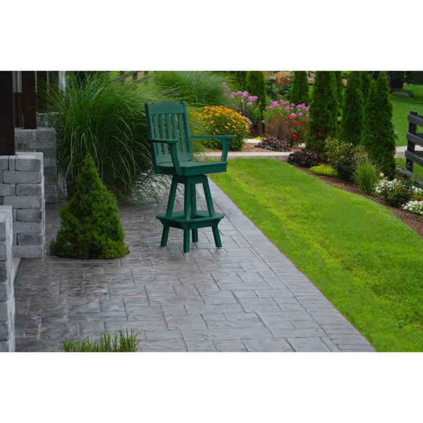 Royal Outdoor Swivel Bar Chair w/ Arms HDPE Poly - Buy Online at dailyhubess.shop