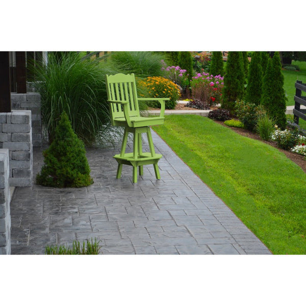 Royal Outdoor Swivel Bar Chair w/ Arms HDPE Poly - Buy Online at dailyhubess.shop