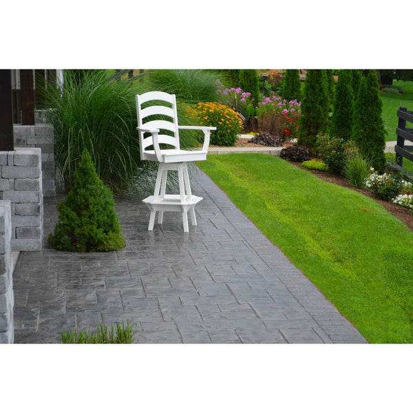 Ladderback Swivel Bar Chair w/ Arms in HDPE Poly - Buy Online at dailyhubess.shop