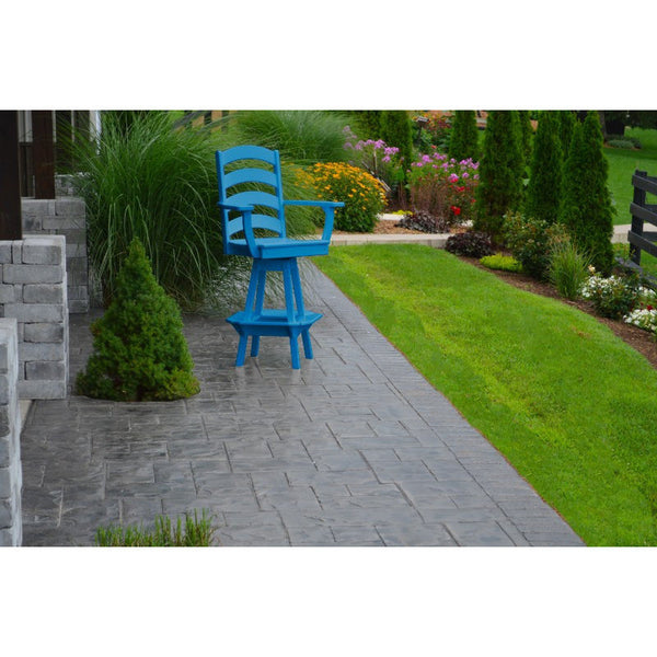 Ladderback Swivel Bar Chair w/ Arms in HDPE Poly - Buy Online at dailyhubess.shop
