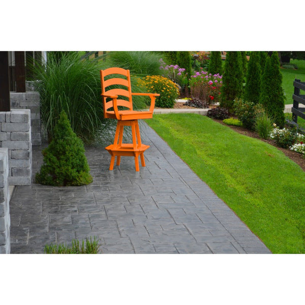 Ladderback Swivel Bar Chair w/ Arms in HDPE Poly - Buy Online at dailyhubess.shop