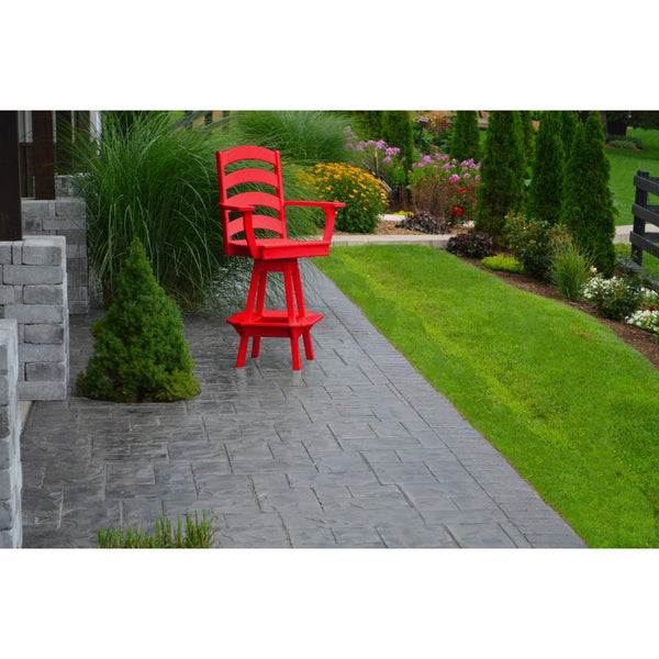 Ladderback Swivel Bar Chair w/ Arms in HDPE Poly - Buy Online at dailyhubess.shop