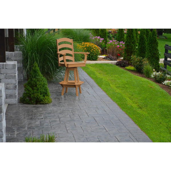 Ladderback Swivel Bar Chair w/ Arms in HDPE Poly - Buy Online at dailyhubess.shop